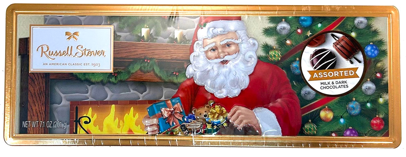 Russell Stover Assorted Chocolates 7.1 oz Holiday Tin